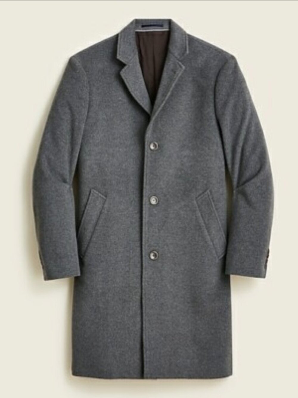 J.Crew Ludlow Wool-Cashmere Topcoat – Charcoal Gray – Men’s 42R – New With Tags